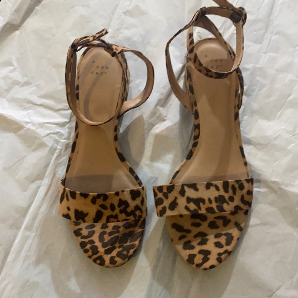 Leopard print sandals